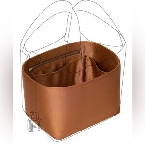 ZTUJO Gold Silky Luxury Bag Insert Organizer for Hermes Picotin Size P22 New